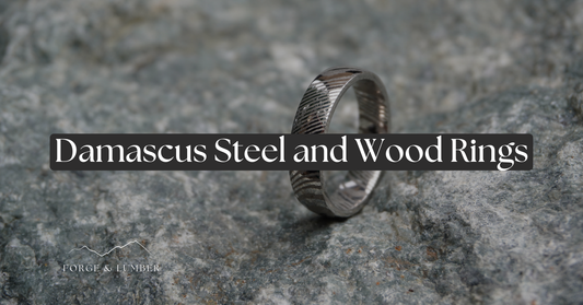 Forging Love: The Allure of Damascus Steel and Wood Wedding Rings