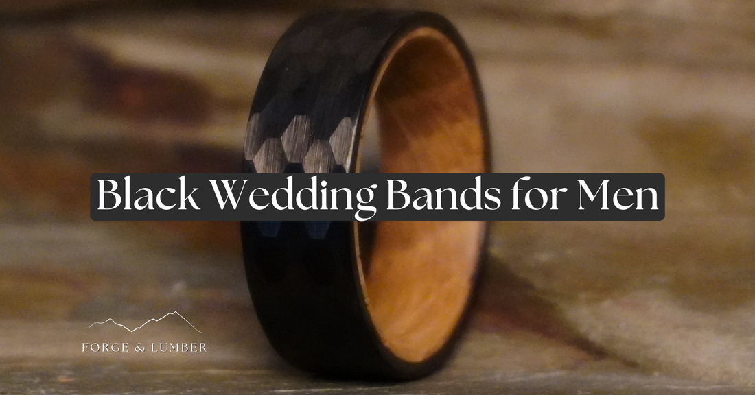 The Compelling Allure of Black Wedding Bands for Men: Forge & Lumber's Versatile Collection