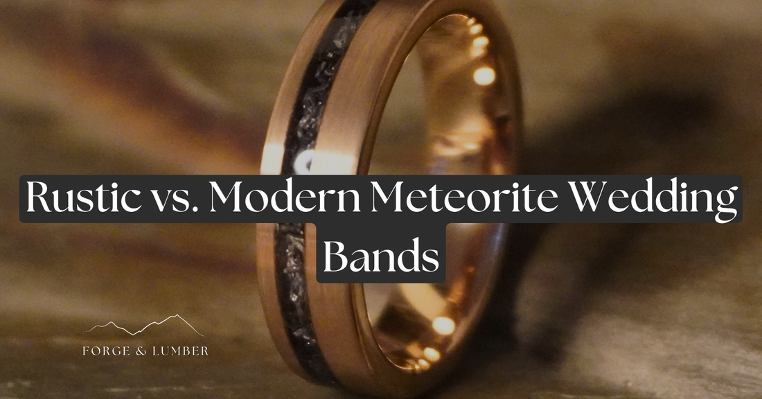 The Cosmic Clash: Rustic vs. Modern Meteorite Wedding Bands - Which Will You Choose?