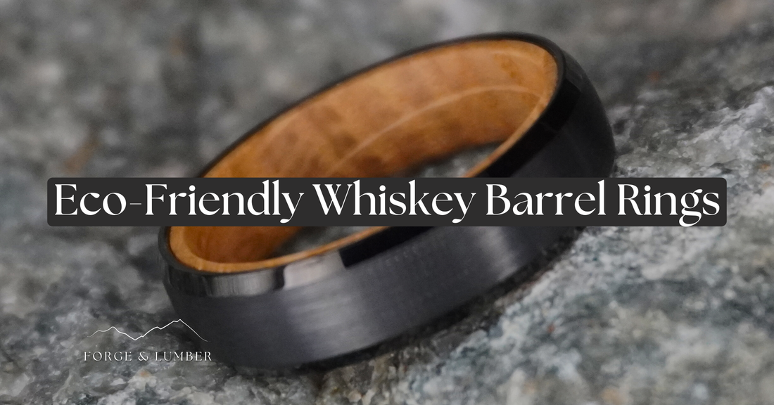 Eco-Chic Whisky Barrel Rings: The Perfect Blend of Sustainability and Style for Your Wedding Day