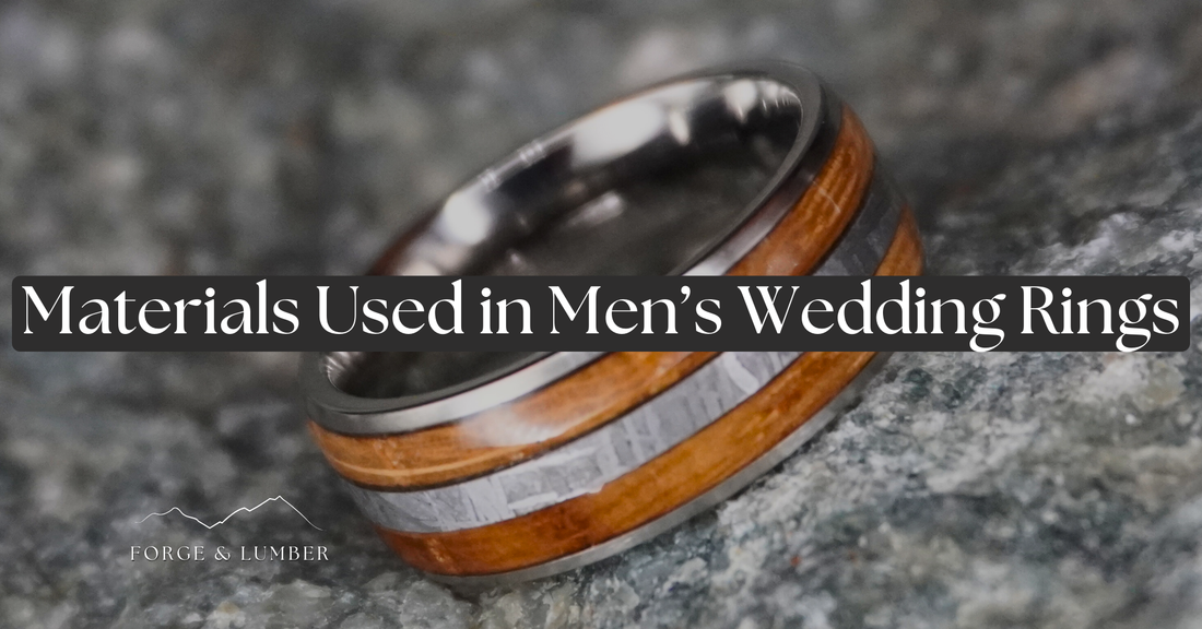 The Surprising Materials in Men's Wedding Rings: Crafting Love Stories with Forge & Lumber