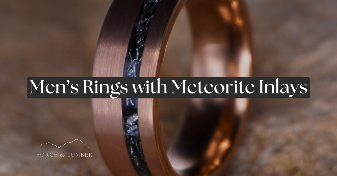 Celestial Love: How Men's Rings with Meteorite Inlays Are Redefining Wedding Bands