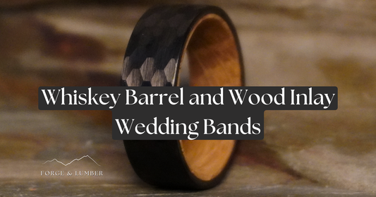 The Art of Love: How Whiskey Barrel and Wood Inlay Wedding Bands Elevate Your Vows