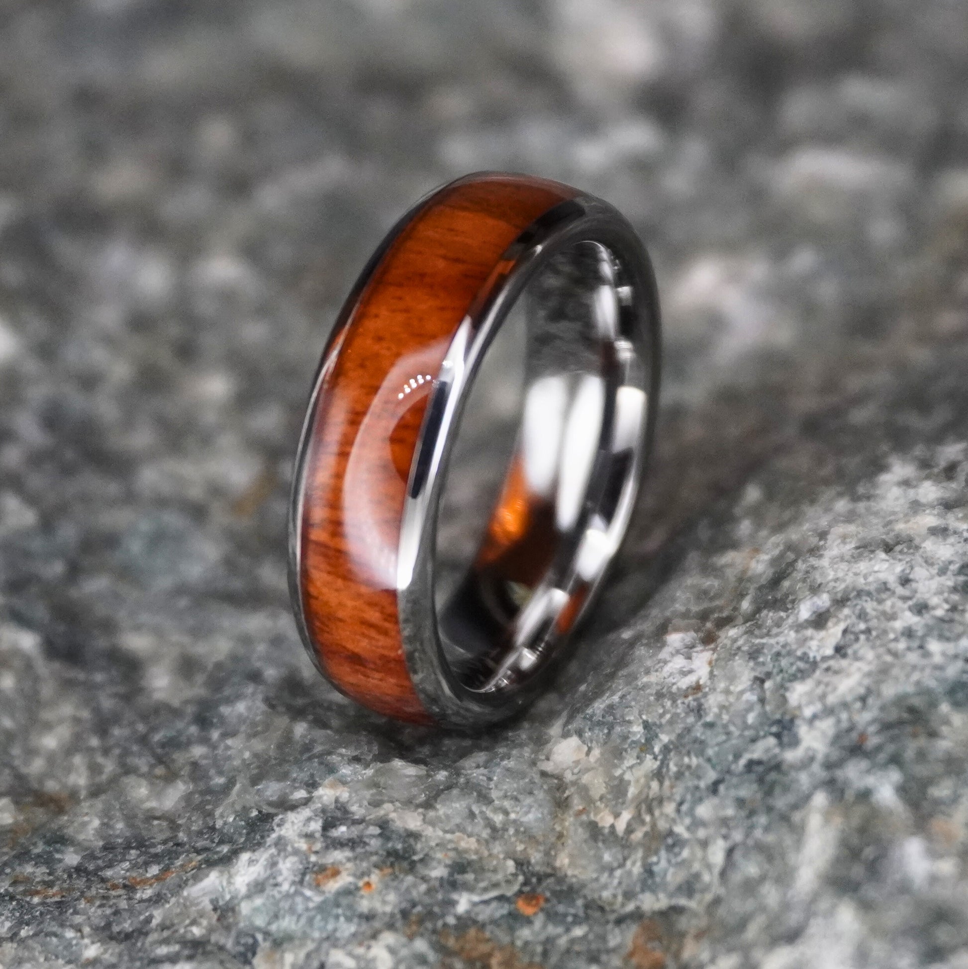 The Acacia Tungsten Koa Wedding Band Forge Lumber – Forge