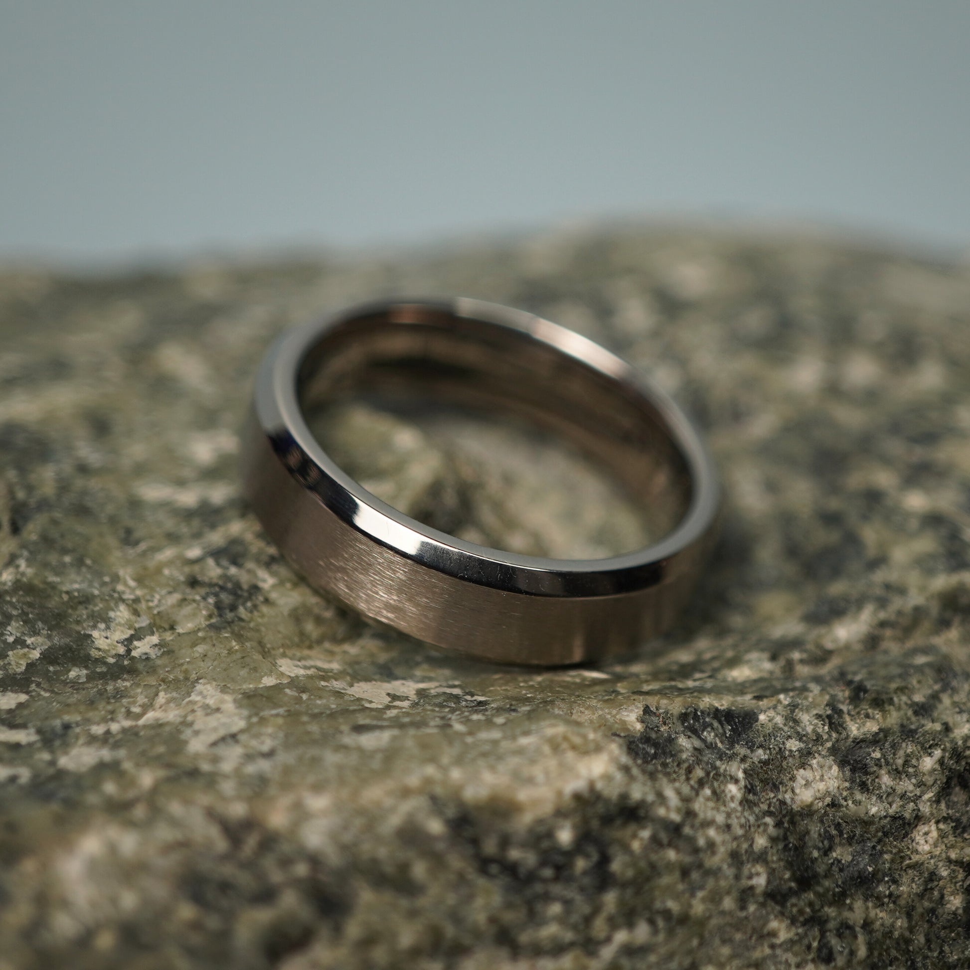 6mm aerospace-grade titanium men's band ring in a sleek design by Forge and Lumber