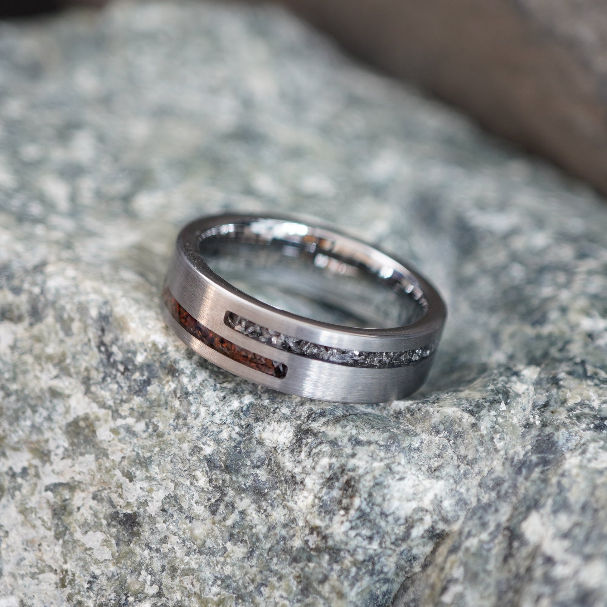 Forge and Lumber 6mm men's comfort band ring in polished silver finish