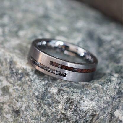 Forge and Lumber 6mm men's comfort band ring in polished silver, available in multiple sizes