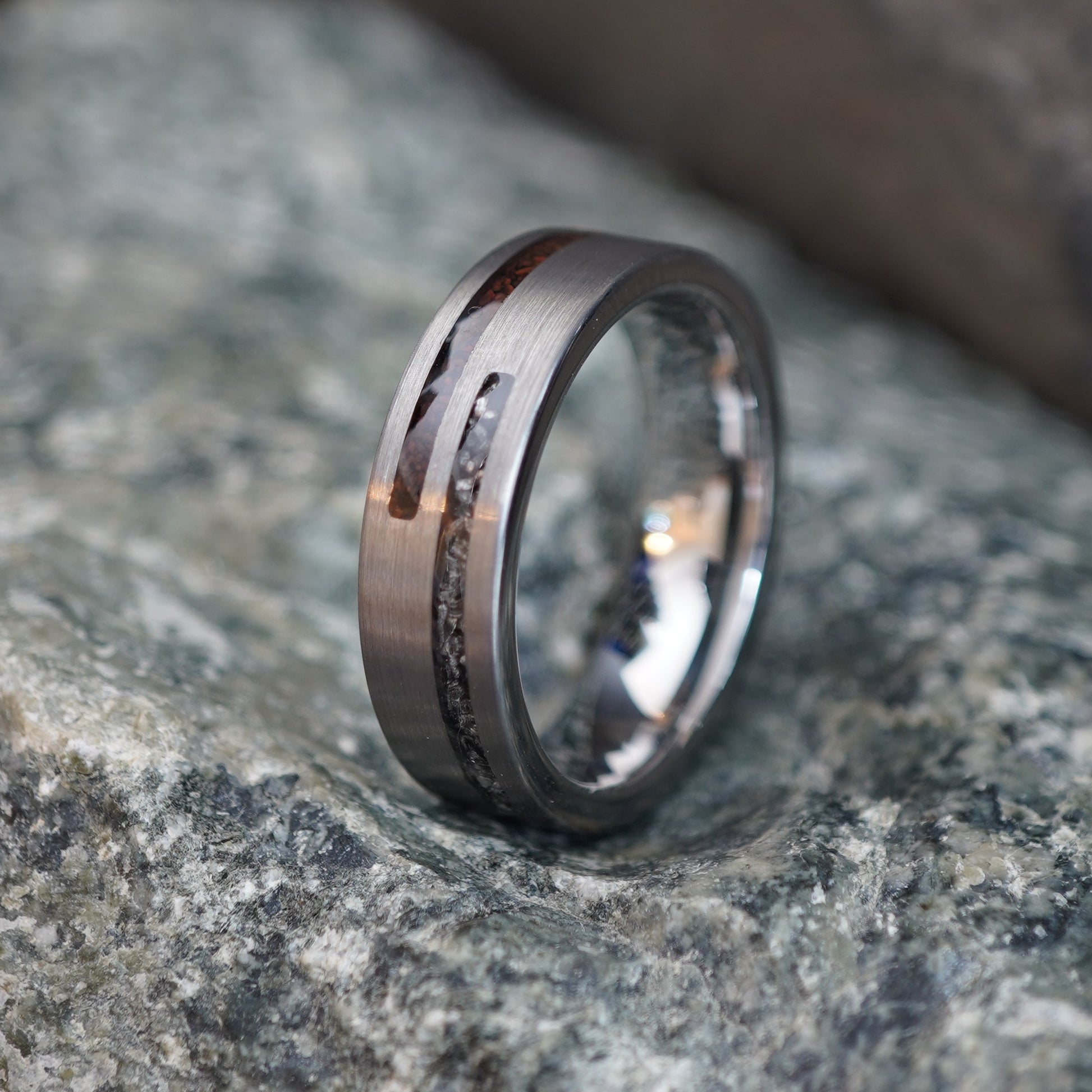 Forge and Lumber 6mm men's comfort band ring in polished silver metal
