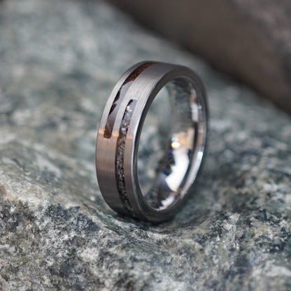 Forge and Lumber 6mm men's comfort band ring in polished silver metal