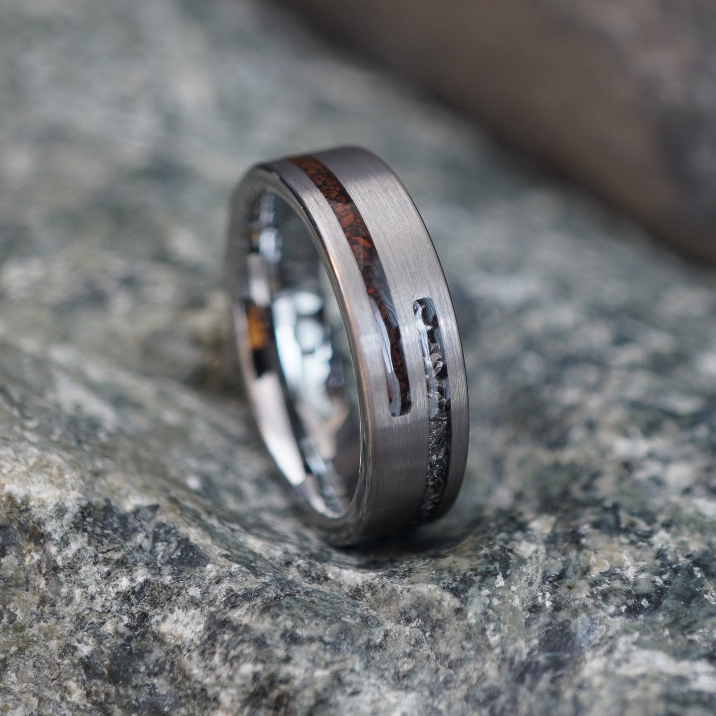 Forge and Lumber 6mm men's comfort-fit band ring in polished silver finish
