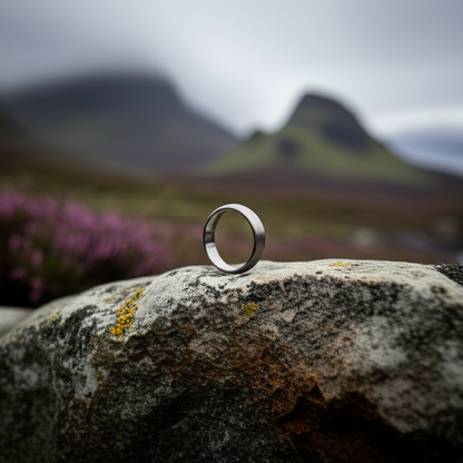 6mm aerospace-grade tungsten men's wedding band by Forge and Lumber, featuring a sleek matte finish.