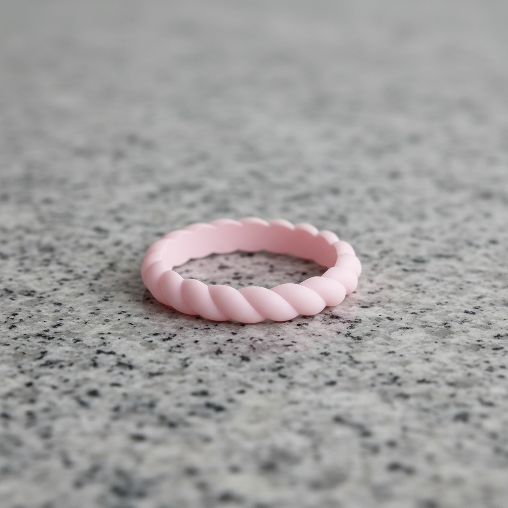 Cylch Silicone Braidedwy - Sakura Pink