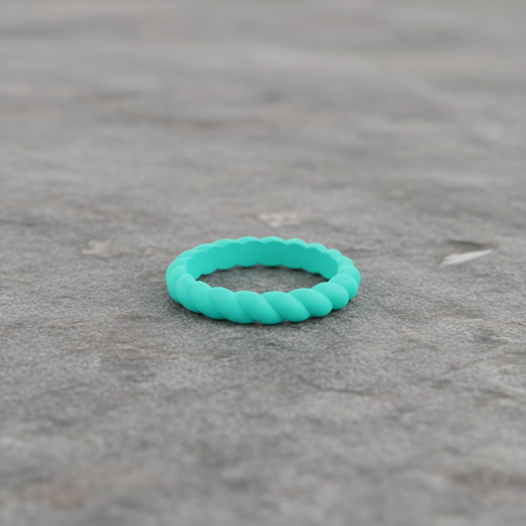 Cylch Silicone Braidedwy - Tidal Turquoise