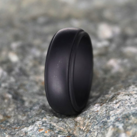 Forge and Lumber Black Silicone Ring