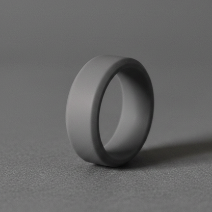 Forgia e legname grigio scuro con bordo smussato anello in silicone
