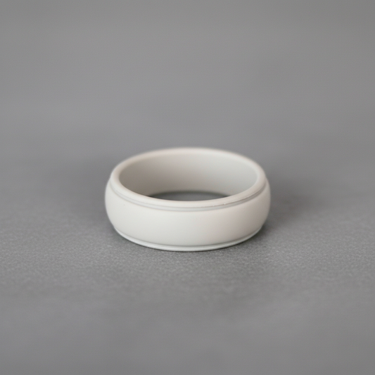 Forge & Lumber Durable Grey Silicone Ring 8mm - Athletic Band