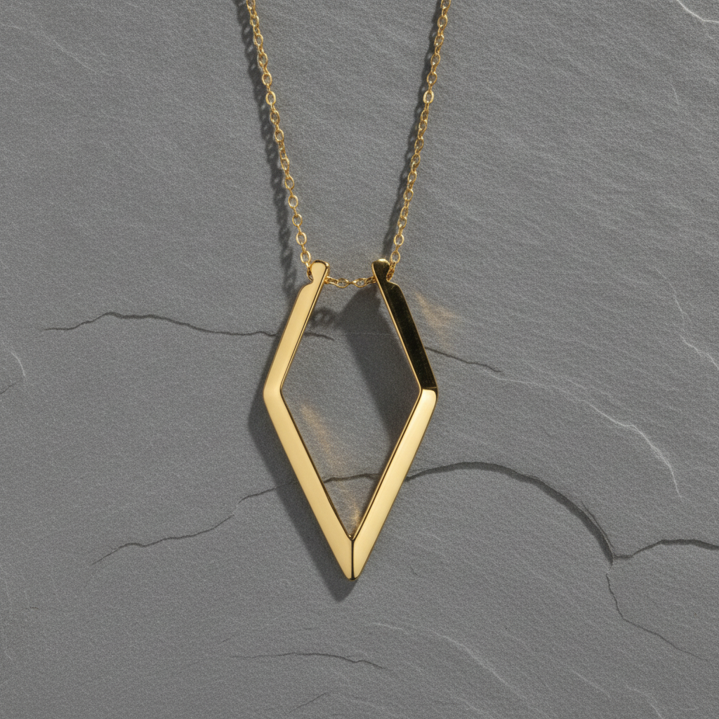Ring holder necklace worn with a ring on the chain