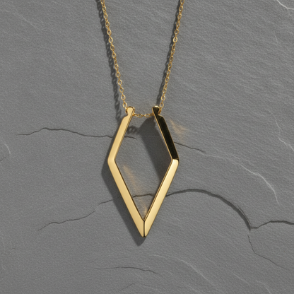 Ring holder necklace worn with a ring on the chain