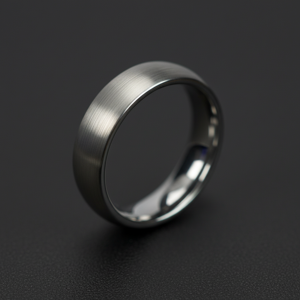 Forge and Lumber The Bedrock ring. 6mm aerospace-grade tungsten band.