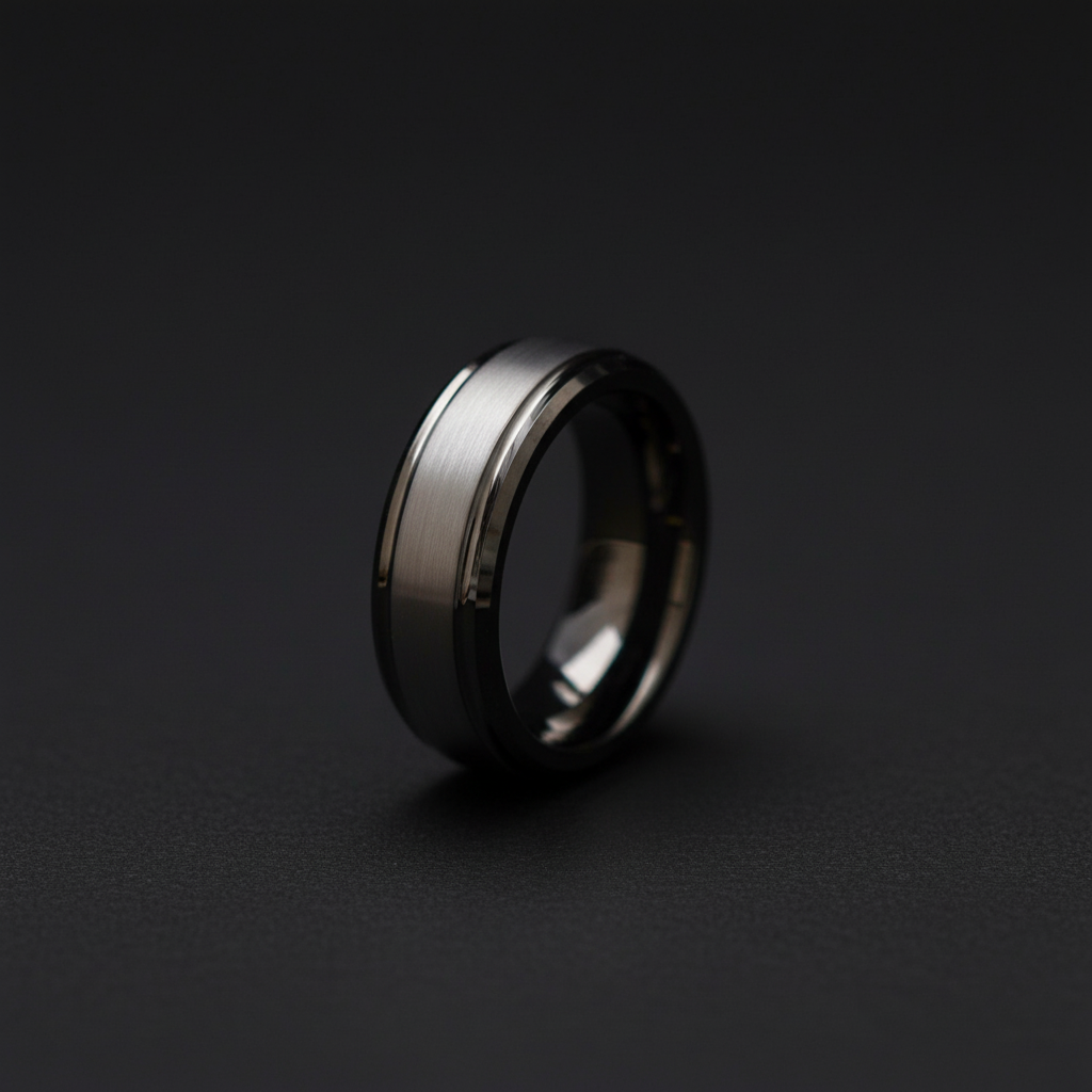 Forge and Lumber The Fortress-6mm wedding band. 6mm width anniversary ring.